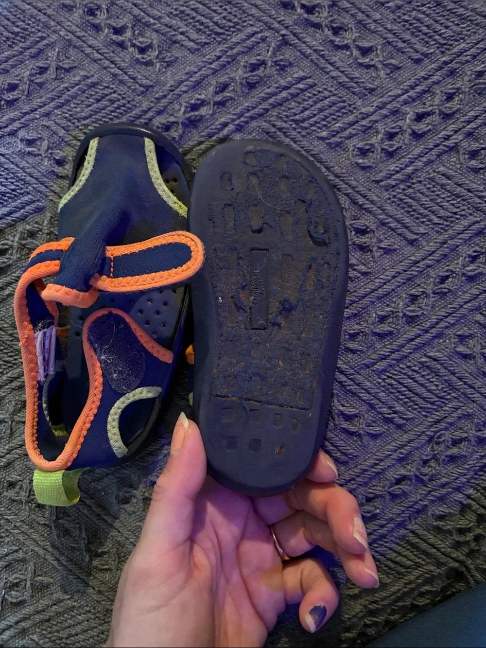 Toddlers water shoes sizes 5, 6, and 7. Minimal wear, Nautical,Oshkosh, and more